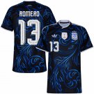 adult & kids Argentina National Soccer Uniform 13 Romero Jersey Away Stadium 2026 Black Activewear