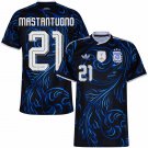 adult & kids Argentina National Soccer Uniform 21 Mastanuono Jersey Away 2026 Black Activewear