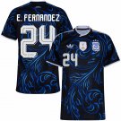 adult & kids Argentina National Soccer Uniform 24 Enzo Fernandez Jersey Away 2026 Black Activewear