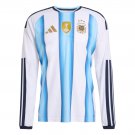 adult & kids Argentina National Soccer Team Uniform Blank Jersey Home Stadium 2026 Blue Long-Sleeve