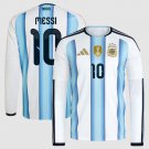 adult & kids Argentina National Soccer Uniform 10 Lionel Messi Jersey Home 2026 Blue Long-Sleeve
