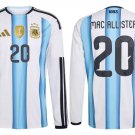 adult & kids Argentina National Soccer Uniform 20 Alexis Mac Allister Jersey 2026 Home Long-Sleeve