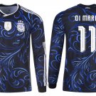 adult unisex Argentina National Soccer Uniform 11 Angel Di Maria Jersey Away 2026 Black Long-Sleeve