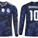 adult unisex Argentina National Soccer Team Uniform 10 Maradona Jersey Away 2026 Black Long-Sleeve