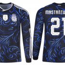 adult unisex Argentina National Soccer Team Uniform 21 Mastanuono Jersey Away 2026 Black Long-Sleeve