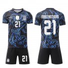 adult & kids Argentina National Soccer Uniform Suit 21 Mastanuono Jersey Set 2026 Away Activewear