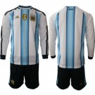 adult & kids Argentina National Soccer Uniform Suit Blank Jersey Set Home Stadium 2026 Long-Sleeve
