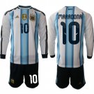 adult & kids Argentina National Soccer Uniform Suit 10 MARADONA Jersey Set 2026 Home Long-Sleeve