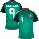 adult unisex Algeria National Soccer Uniform 9 Bounedjah Jersey Away Stadium 2026 Green Activewear