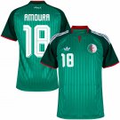 adult unisex Algeria National Soccer Uniform 18 Amoura Jersey Away Stadium 2026 Green Activewear