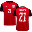 adult & kids Austria National Soccer Team Uniform 21 WIMMER Jersey Home Stadium 2026 Red Activewear