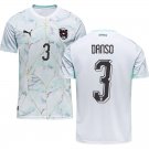 adult unisex Austria National Soccer Team Uniform 3 DANSO Jersey Away Stadium 2026 White Activewear
