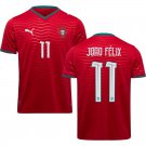 adult & kids Portugal National Soccer Uniform 11 JOAO FELIX Jersey Home Stadium 2026 Red Activewear