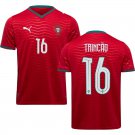 adult & kids Portugal National Soccer Uniform 16 Francisco Trincão Jersey Home 2026 Red Activewear