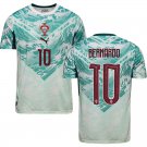 adult & kids Portugal National Soccer Uniform 10 Bernardo Silva Jersey Away 2026 White Activewear