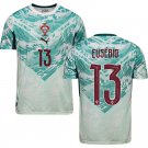 adult & kids Portugal National Soccer Uniform 13 EUSEBIO Jersey Away Stadium 2026 White Activewear