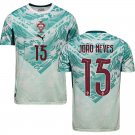adult & kids Portugal National Soccer Team Uniform 15 JOAO NEVES Jersey Away 2026 White Activewear