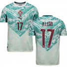adult & kids Portugal National Soccer Team Uniform 17 Rafael Leão Jersey Away 2026 White Activewear