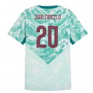 adult & kids Portugal National Soccer Team Uniform 20 Joao Cancelo Jersey Away 2026 White Activewear