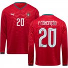 adult & kids Portugal National Soccer Uniform 20 Francisco Conceicao Jersey 2026 Home Long-Sleeve