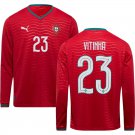 adult & kids Portugal National Soccer Uniform 23 VITINHA Jersey Home Stadium 2026 Red Long-Sleeve