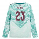 adult & kids Portugal National Soccer Uniform 23 Vitinha Jersey Away Stadium 2026 White Long-Sleeve