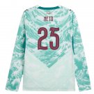 adult & kids Portugal National Soccer Uniform 25 Neto Jersey Away Stadium 2026 White Long-Sleeve