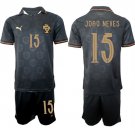 adult & kids Portugal Soccer Uniform Suit 15 JOAO NEVES Jersey Set Special 2026 Black Activewear