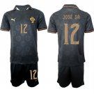 adult & kids Portugal Soccer Team Uniform Suit 12 JOSE SA Jersey Set Special 2026 Black Activewear