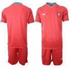 adult & kids Portugal National Soccer Team Uniform Suit Blank Jersey Set Home 2026 Red Activewear
