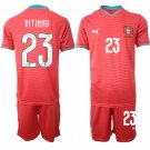 adult & kids Portugal National Soccer Uniform Suit 23 VITINHA Jersey Set Home 2026 Red Activewear