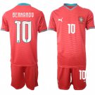 adult & kids Portugal National Soccer Uniform Suit 10 Bernardo Silva Jersey Set 2026 Home Activewear