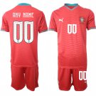 adult & kids Portugal Soccer Uniform Suit 00 Custom name number Jersey Set Home 2026 Red Activewear