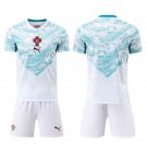 adult & kids Portugal National Soccer Team Uniform Suit Blank Jersey Set Away 2026 White Activewear