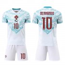 adult & kids Portugal National Soccer Uniform Suit 10 Bernardo Silva Jersey Set 2026 Away Activewear