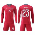 adult & kids Portugal National Soccer Uniform Suit 23 VITINHA Jersey Set Home 2026 Red Long-Sleeve