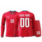 adult & kids Portugal Soccer Uniform Suit 00 Custom name number Jersey Set 2026 Home Long-Sleeve