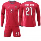adult & kids Portugal National Soccer Uniform Suit 21 Diogo Jota Jersey Set 2026 Home Long-Sleeve