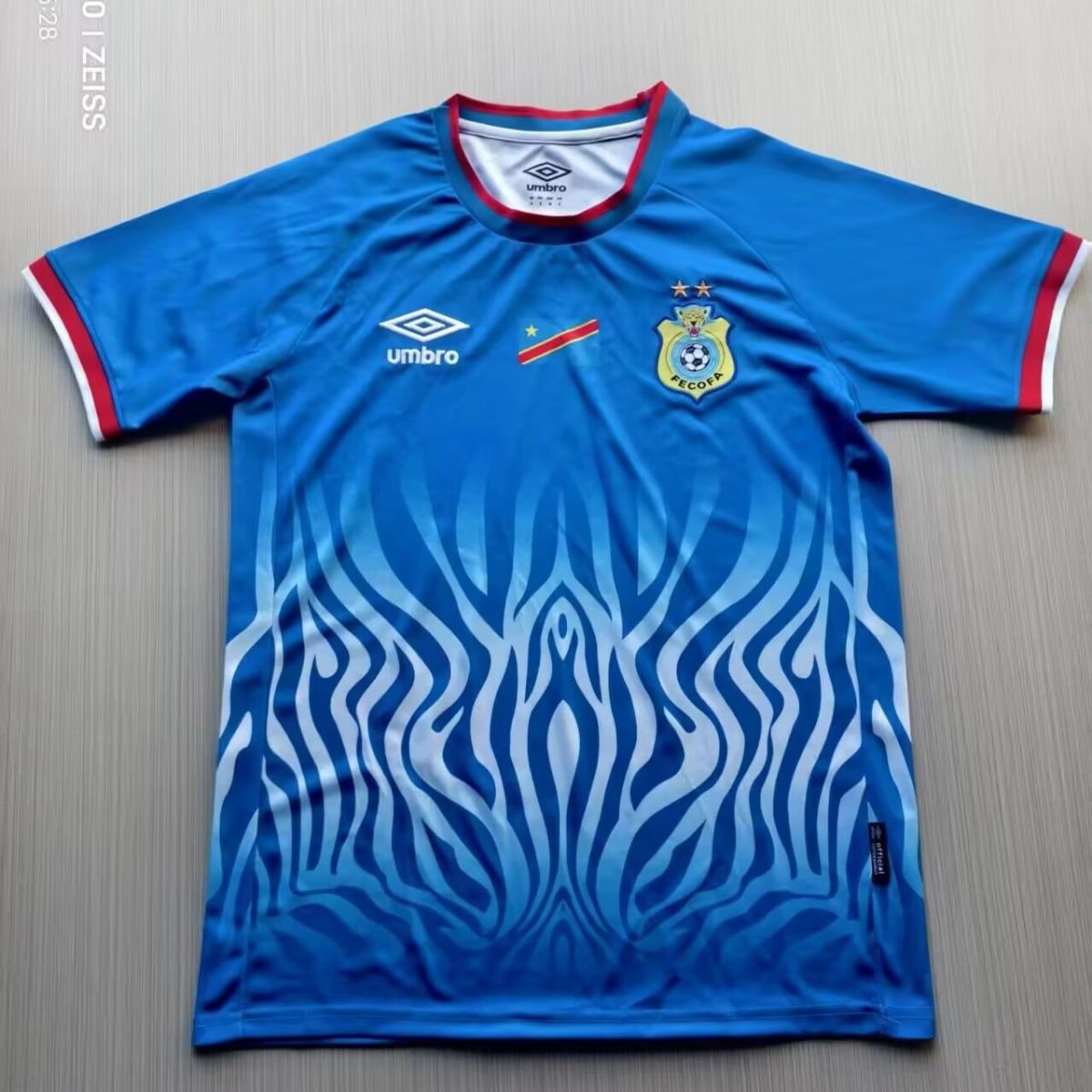 adult unisex DR Congo National Soccer Team Uniform Blank Jersey Home Stadium 2026 Blue Activewear