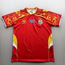 adult unisex DR Congo National Soccer Team Uniform Blank Jersey Away Stadium 2026 Red Activewear