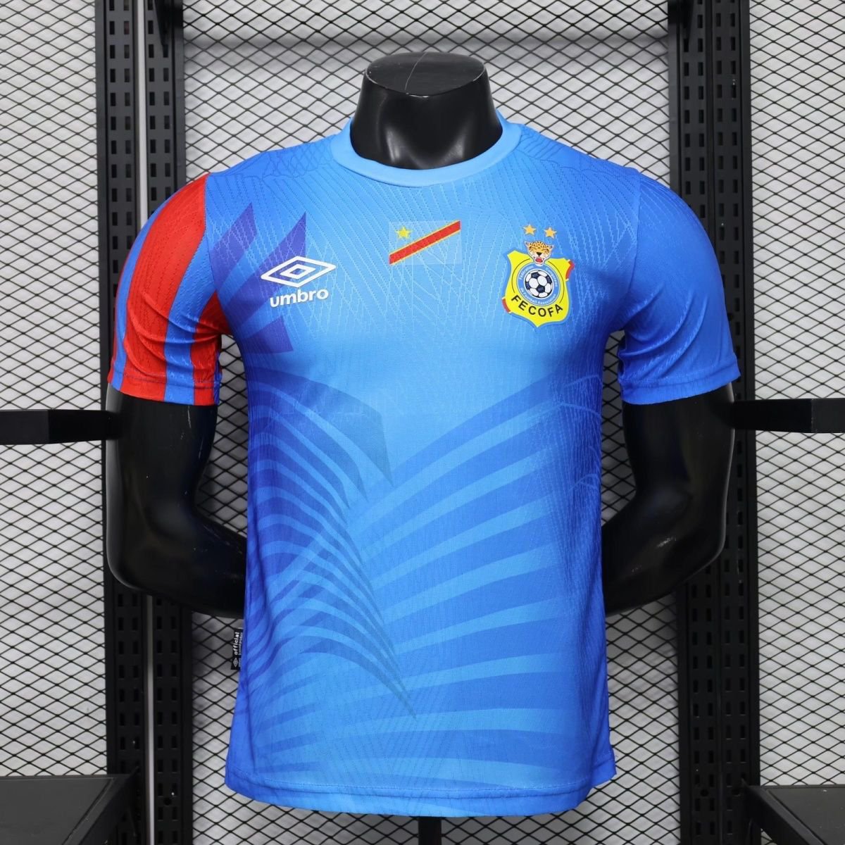 adult unisex DR Congo National Soccer Team Uniform Blank Jersey Home Stadium 2026 Blue Activewear