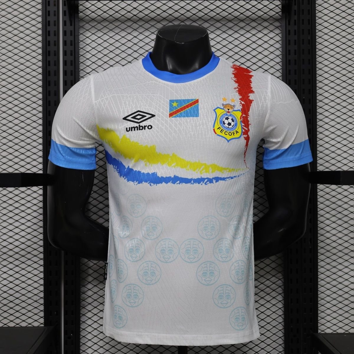 adult unisex DR Congo National Soccer Team Uniform Blank Jersey Away Stadium 2026 White Activewear