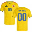 adult & kids Colombia Soccer Team Uniform 00 Custom name number Jersey Home 2026 Yellow Activewear