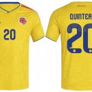 adult & kids Colombia National Soccer Uniform 20 Quintero Jersey Home Stadium 2026 Yellow Activewear