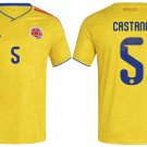 adult & kids Colombia National Soccer Uniform 5 Castano Jersey Home Stadium 2026 Yellow Activewear