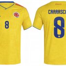adult & kids Colombia National Soccer Uniform 8 Carrascal Jersey Home Stadium 2026 Yellow Activewear