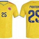 adult & kids Colombia National Soccer Uniform 25 Montero Jersey Home Stadium 2026 Yellow Activewear
