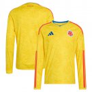 adult & kids Colombia National Soccer Team Uniform Blank Jersey Home Stadium 2026 Yellow Long-Sleeve