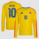 adult & kids Colombia National Soccer Uniform 10 James Rodriguez Jersey Home 2026 Yellow Long-Sleeve