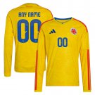 adult & kids Colombia National Soccer Uniform 00 Custom name number Jersey 2026 Home Long-Sleeve